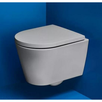 Wall-hung wc WC Laufen Kartell by Laufen, 49x37cm, rimless, round, white