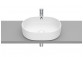 Countertop washbasin Roca Inspira Round, 50x37cm, cienkościenna, without overflow, Fineceramic, onyks