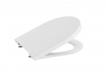 Toilet seat with soft closing Compacto Roca Inspira Round, white mat