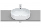 Countertop washbasin Roca Inspira Round, 50x37cm, cienkościenna, without overflow, Fineceramic, onyks