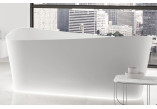 Bathtub freestanding corner right Novellini Infinitive, 170x75cm, conglomerate Novotech, z armaturą, white mat