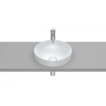 Countertop washbasin Roca Inspira Round, 50x37cm, cienkościenna, without overflow, Fineceramic, pearl