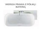 Bathtub freestanding Novellini Ship, 150x70cm, konglomeratowa, white mat