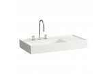 Wall-hung washbasin Laufen Kartell by Laufen, 90x46cm, shelf on the right, without overflow, without tap hole, white