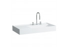 Wall-hung washbasin Laufen Kartell by Laufen, 90x46cm, shelf on the left, without overflow, without tap hole, white