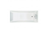 Bathtub rectangular for built-in Novellini Sense 3, 170x70cm, wersja standard, system drain, without enclosure, white shine