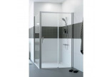 Door shower Huppe Classics 2 Gold Edition, 100cm, sliding 1-piece with fixed segment, Anti-Plaque, profil gold