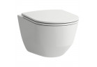 Set Wall-hung WC WC with soft-close WC seat i taśmą izolacyjną Laufen Pro A, 53x36cm, Rimless, white