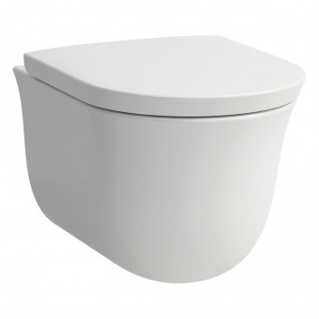 Bowl WC wall-hung Laufen The New Classic, 53x27cm, rimless, bez rantu spłukującego, white