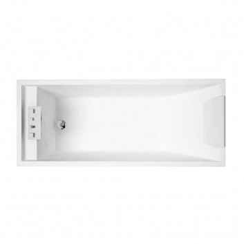 Corner bathtub with hydromassage Novellini Divina Dual Natural Air, 190x140cm, montaż lewy, with frame, mixer z funkcją napełniana przez overflow, cascade spout, without enclosure, white mat