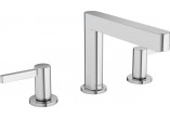 3-hole washbasin faucet Hansgrohe Finoris, standing, height 138mm, set drain push-open, chrome