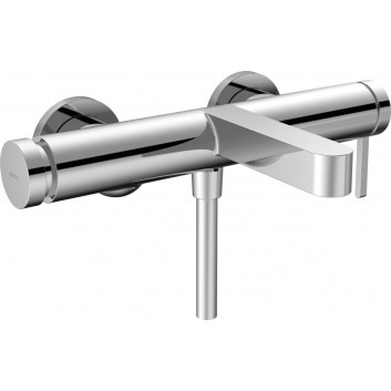 Bath tap Hansgrohe Finoris, wall mounted, single lever, 2 wyjścia wody, chrome