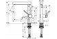 Washbasin faucet Hansgrohe Finoris, standing, obracana spout, height 248mm, set drain push-open, chrome