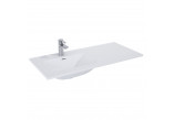 Vanity washbasin Elita Skappa, 100cm, left version, przedłużony blat, z overflow, battery hole, ceram white