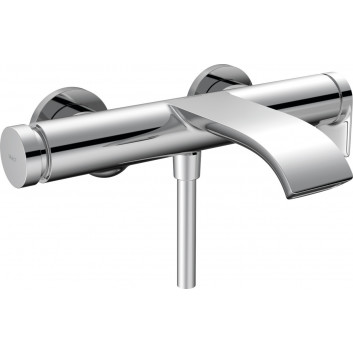 Bath tap Hansgrohe Finoris, wall mounted, single lever, 2 wyjścia wody, chrome