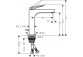 Washbasin faucet Axor Citterio, standing, height 210mm, holder dźwigniowy, set drain, szlif diamentowy, chrome