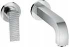 Washbasin faucet 2-hole Axor Citterio, concealed, spout 220mm, holder dźwigniowy, szlif diamentowy, chrome