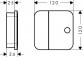 Module thermostatic Axor One, concealed, 3 receivers wody, external part, black mat