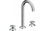 Washbasin faucet 2-hole Axor One Select, standing, height 353mm, set drain push-open, chrome