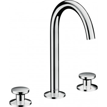 Washbasin faucet 2-hole Axor One Select, standing, height 353mm, set drain push-open, chrome