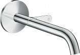 3-hole washbasin faucet Axor One Select, standing, height 246mm, set drain push-open, chrome