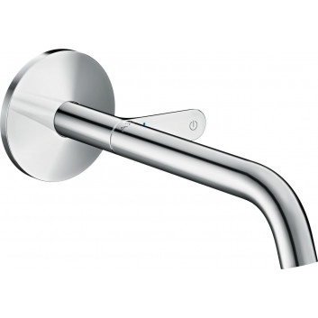 3-hole washbasin faucet Axor One Select, standing, height 246mm, set drain push-open, chrome