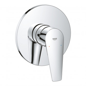 Shower mixer Grohe BauEdge, concealed, single lever z elementem concealed, chrome