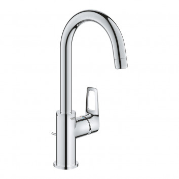 Washbasin faucet Grohe BauLoop, standing, height 164mm, DN 15, rozmiar M, korek automatyczny, chrome