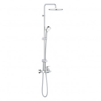 Shower system Grohe Tempesta Cosmopolitan System 250 Cube, wall mounted, mixer single lever, 2 wyjścia wody, chrome
