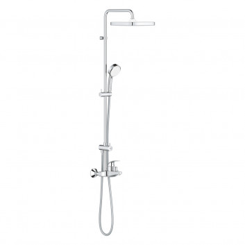 Shower system Grohe Tempesta Cosmopolitan System 250 Cube, wall mounted, mixer single lever, 3 wyjścia wody, chrome