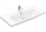 Vanity washbasin Villeroy & Boch Subway 3.0, 130x47cm, z overflow, otwór na armaturę, Weiss Alpin