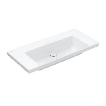 Vanity washbasin Villeroy & Boch Subway 3.0, 100x47cm, without overflow, otwór na armaturę, Weiss Alpin