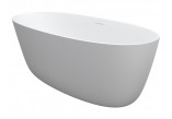 Bathtub freestanding Riho Oval, 160x72cm, Solid Surface, white