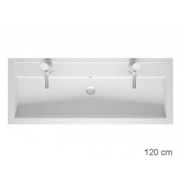 Vanity washbasin Riho Bologna, 120x48, white