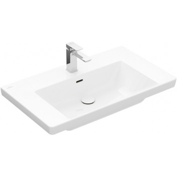 Vanity washbasin Villeroy & Boch Subway 3.0, 100x47cm, z overflow, otwór na armaturę, Weiss Alpin