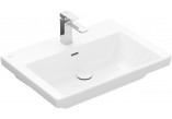 Vanity washbasin Villeroy & Boch Subway 3.0, 65x47cm, z overflow, otwór na armaturę, Weiss Alpin CeramicPlus