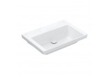 Vanity washbasin Villeroy & Boch Subway 3.0, 65x47cm, without overflow, without hole na armaturę, Weiss Alpin