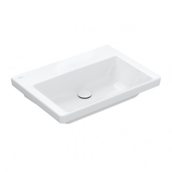 Vanity washbasin Villeroy & Boch Subway 3.0, 80x47cm, without overflow, without hole na armaturę, Weiss Alpin