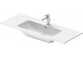 Vanity washbasin Duravit ME by Starck, 1230x490mm, z overflow, battery hole, white