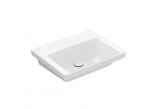 Wall-hung washbasin Villeroy & Boch Subway 3.0, 55x44cm, without overflow, without hole na armaturę, Weiss Alpin CeramicPlus
