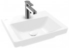 Wall-hung washbasin/vanity Villeroy & Boch Subway 3.0, 45x37cm, z overflow, otwór na armaturę, Weiss Alpin