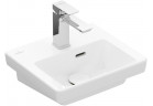 Wall-hung washbasin/vanity Villeroy & Boch Subway 3.0, 37x30,5cm, z overflow, otwór na armaturę, Weiss Alpin