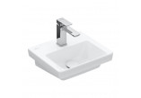 Wall-hung washbasin/vanity Villeroy & Boch Subway 3.0, 37x30,5cm, without overflow, otwór na armaturę, Weiss Alpin CeramicPlus
