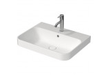 Countertop washbasin Duravit Happy D.2, 50x40xm, overflow, 1 battery hole, zawór Push-Open, white
