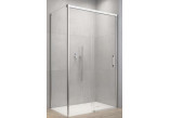 Front for shower cabin Radaway Nes 8 Black KDS I 140, door right, glass transparent, 1400x2000mm, black profil