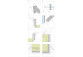 Front for shower cabin Radaway Nes 8 Black KDS I 140, door right, glass transparent, 1400x2000mm, black profil