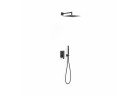 Shower set Tres Project with head shower 30x30 cm, with concealed mixer Rapid-Box - black mat