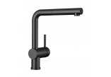 Kitchen faucet Blanco Linus-S, standing, height 284mm, obracana i pull-out spray, black mat