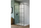 Door sliding walk-in Radaway Furo Black, right, with wall, 90x200cm, glass transparent, profil black