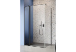 Door shower Radaway Nes 8 Black KDJ II 110, left, 1100x2000mm, glass transparent, profil black